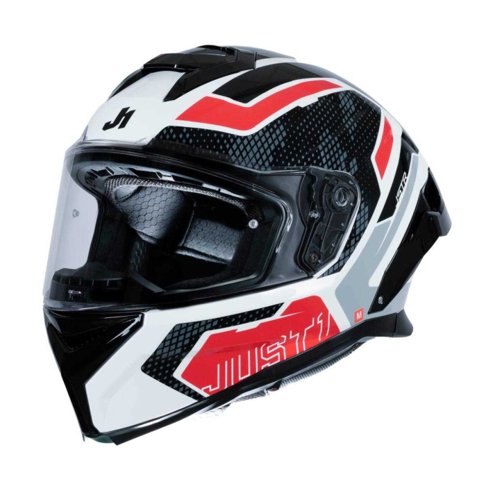 Casca moto integrala JUST1 J-STR UNION XL, rosu alb