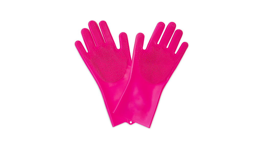 Mănuși de curățare Muc-Off Deep Scrubber, roz, M