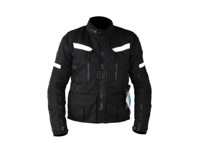 Geaca moto textila lunga PGS REVITI, negru, marime M