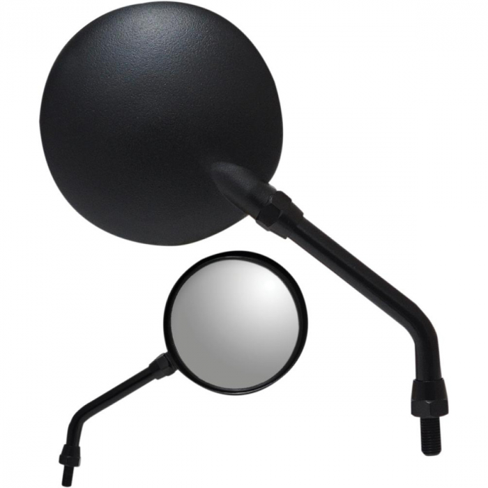 Oglinda Moto Rotunda Neagra Parts Unlimited