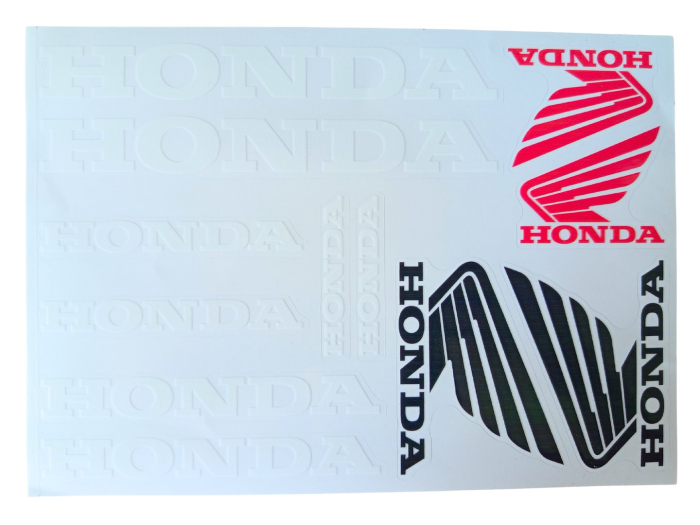 Set autocolante Honda albi Roy pentru cadru motocicleta