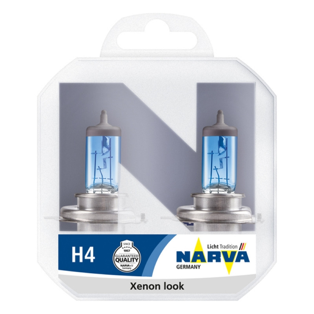 Set 2 Becuri H4 Narva Power White 12V
