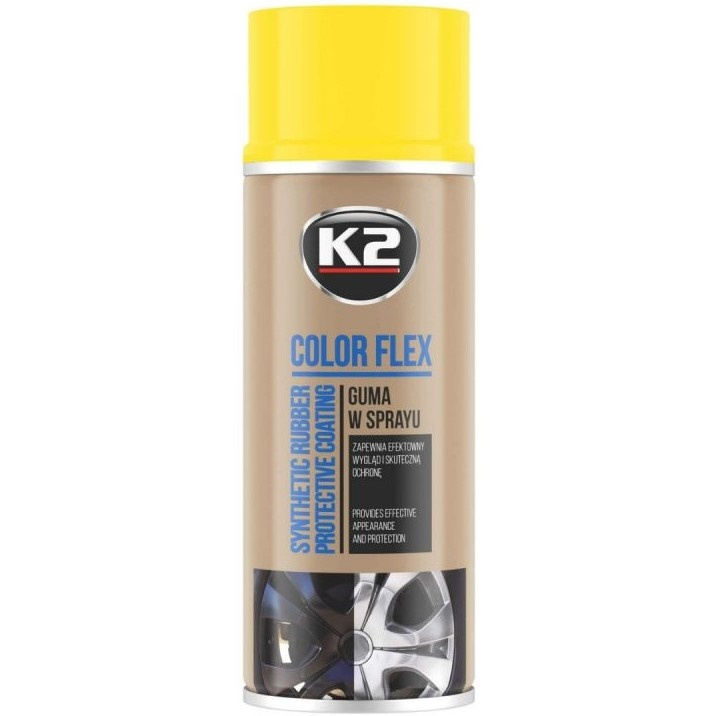 K2 Vopsea Cauciucată Galben Protecție 400ML