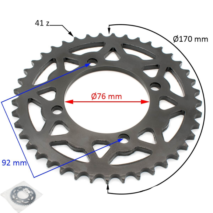 Pinion Transmisie Spate Cross Xtr 428, 41Z, 110-125cc