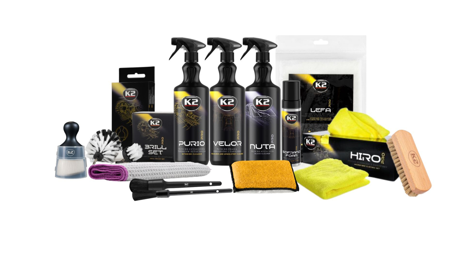Pachet detailing interior K2 PRO PREMIUM - curatare completa