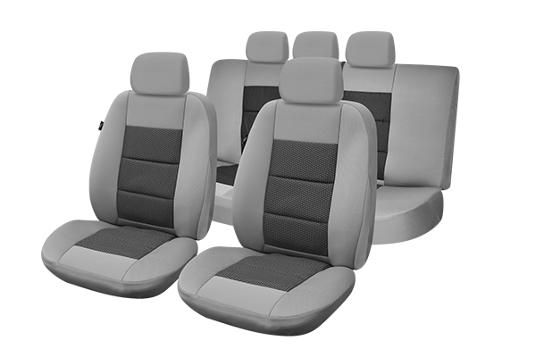 Set Huse Scaun Premium Lux Gri Umbrella, compatibile AIRBAG