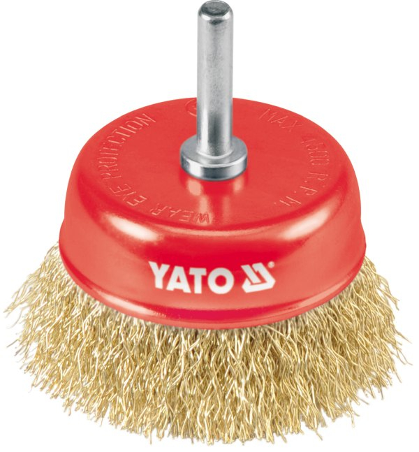 Perie Frontală Alama Yato 75mm pentru Curățare