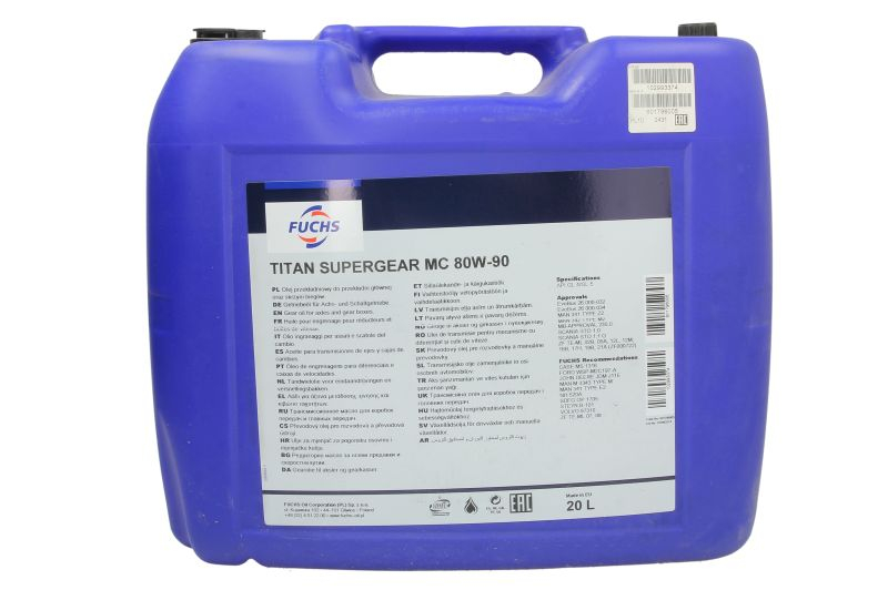 Fuchs SUPERGEAR MC 80W90 - Ulei Transmisie 20L