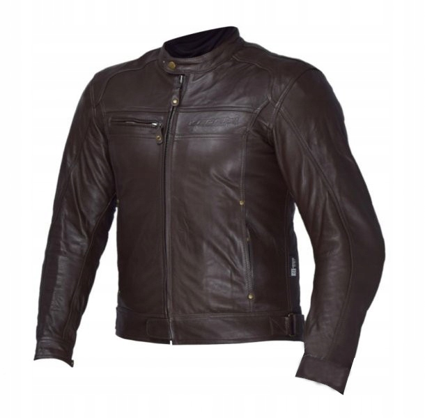 Geaca Moto Leoshi Piele cu Protectie Maro L