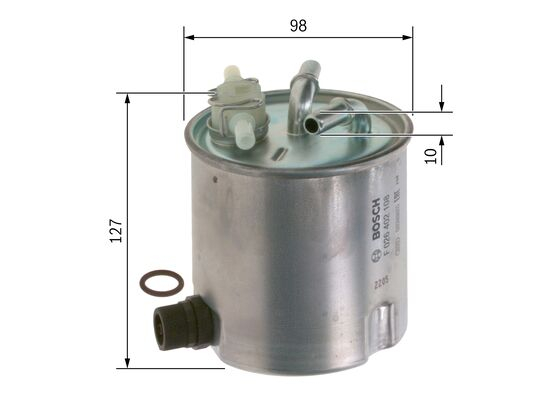 Filtru Combustibil Bosch F 026 402 108 Protecție Motor