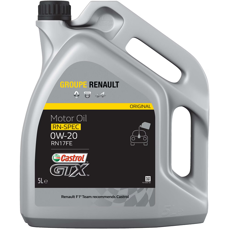Ulei motor Castrol GTX RN17 FE 0W-20 5L pentru Renault