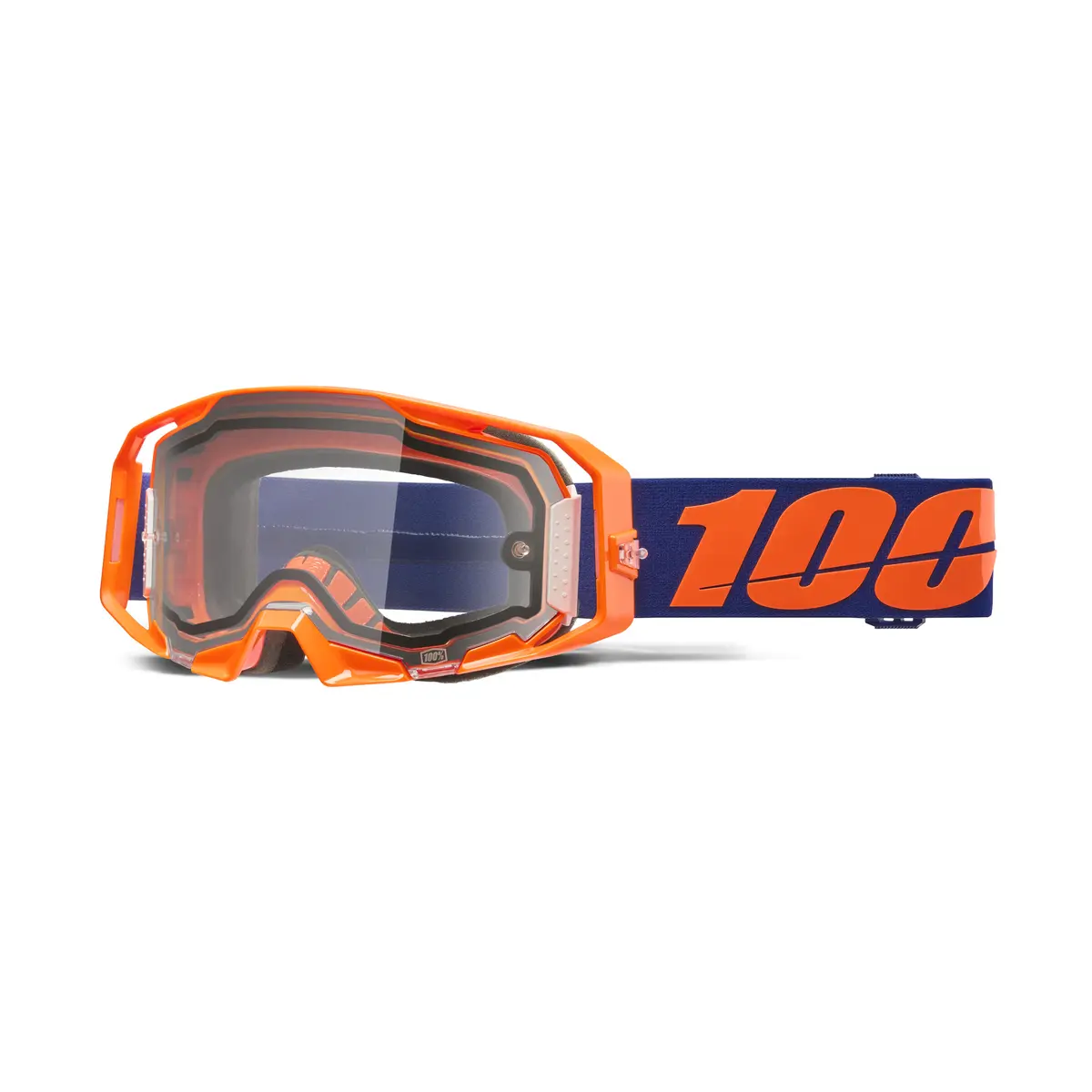 Ochelari 100% Armatic Dual Pane portocaliu neon, lentila clara