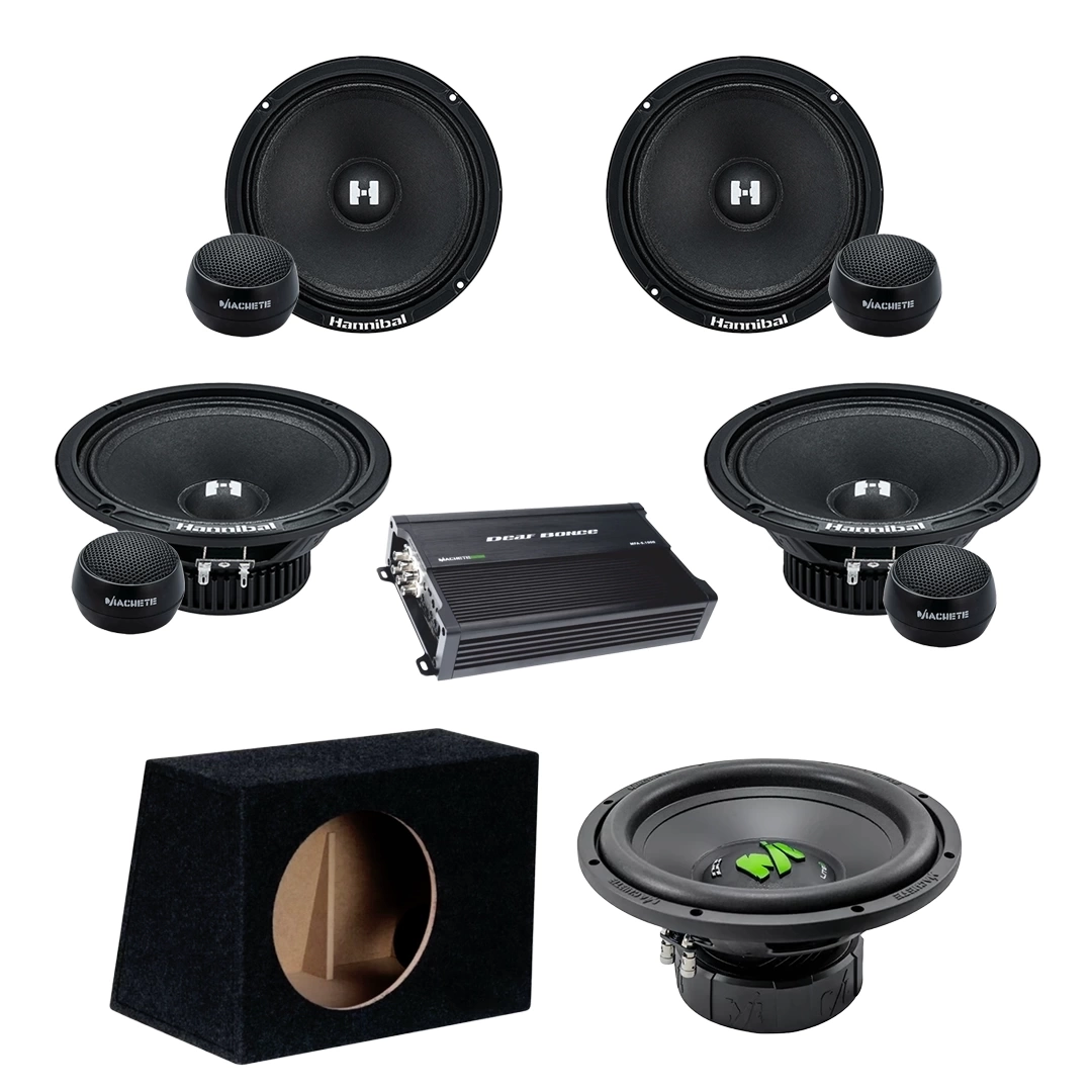 Deaf Bonce Hannibal 1000W Pachet Difuzoare Auto