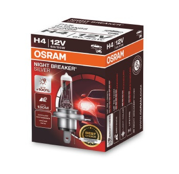 Bec Osram Night Breaker H4 +100% Lumină