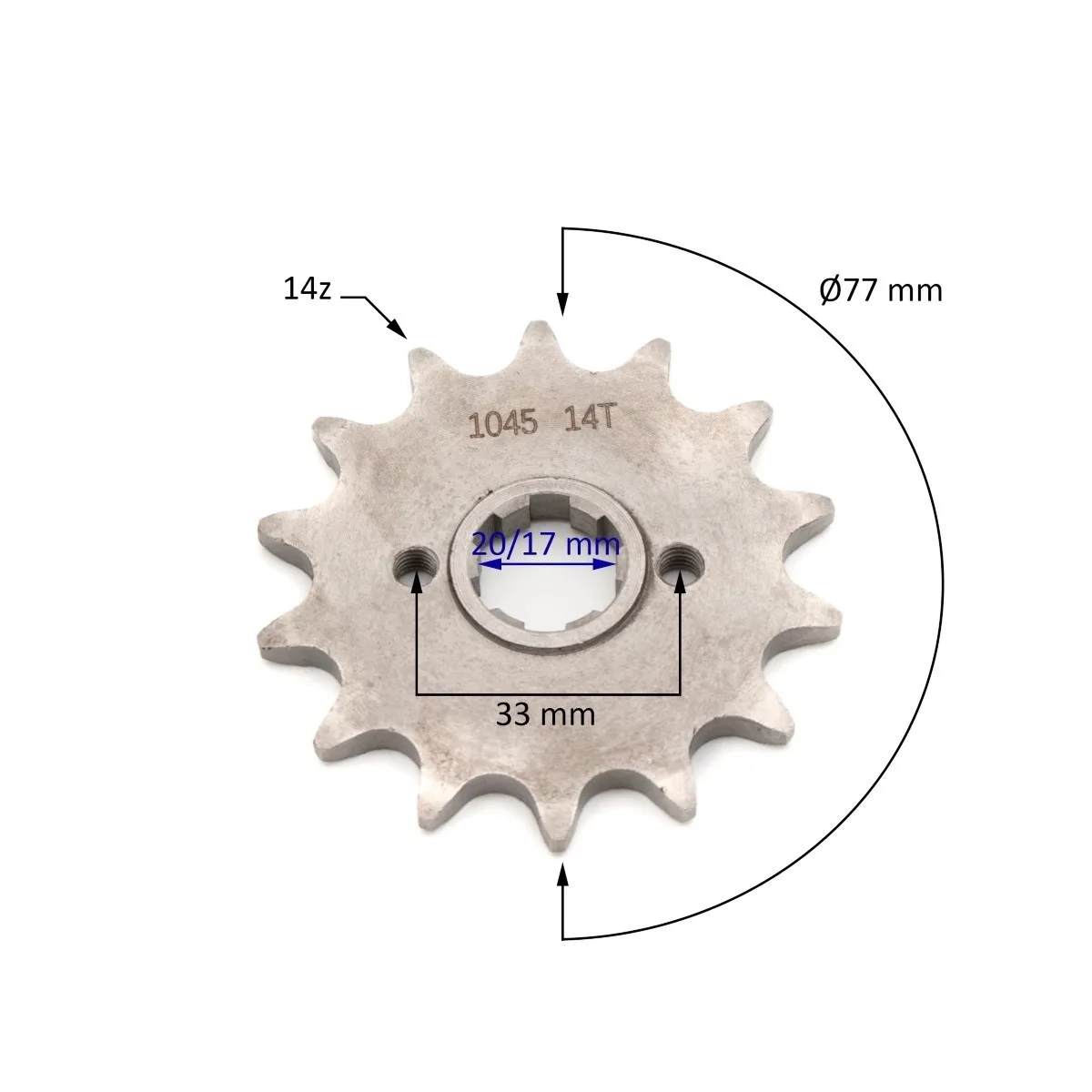 Pinion față Xtr pas 520, 14 dinți, pentru Cross Asix