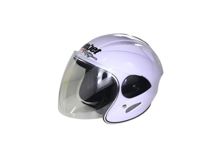 Casca moto semi-integrala pentru copii Safebet HF-226, alba, marime YXL 61-62cm