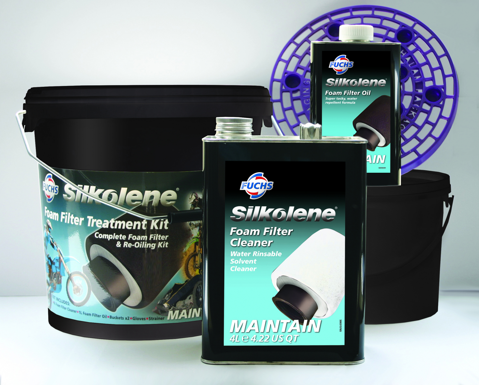 Kit filtru spuma moto Silkolene 601004964, 1 litru