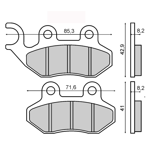 Placute Frana SYM 125 Brembo RMS
