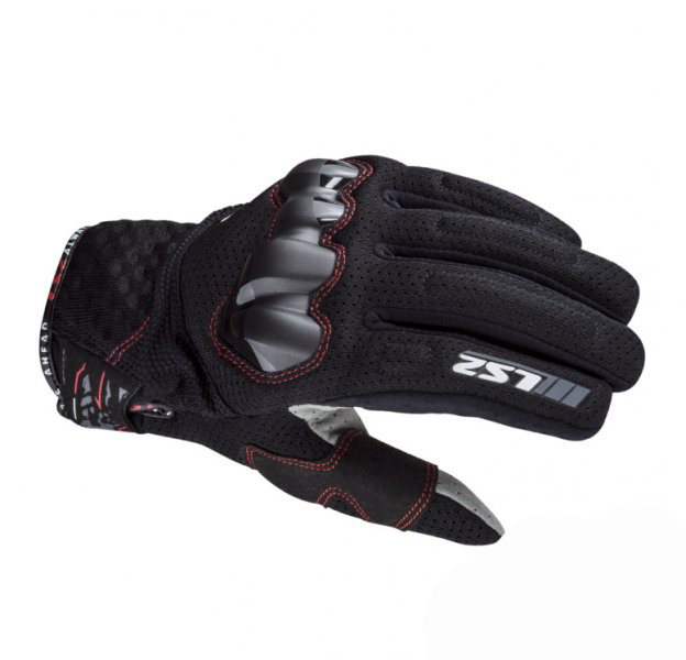Manusi Moto LS2 Chaki Man EN13594 Negru-Rosu