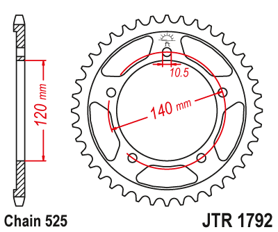Pinion Spate JT 43D GSX-R600/750 - Performanță