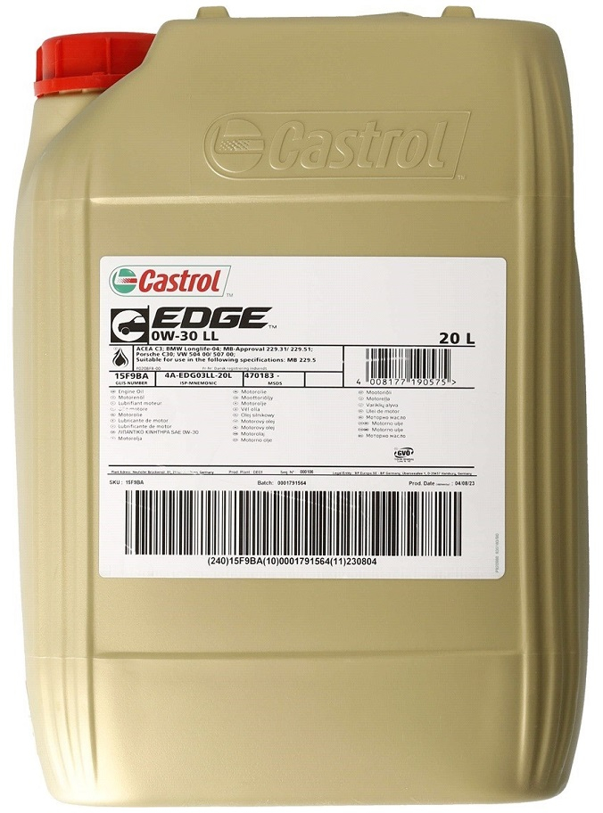 Castrol EDGE 0W30 20L - Max Performanță