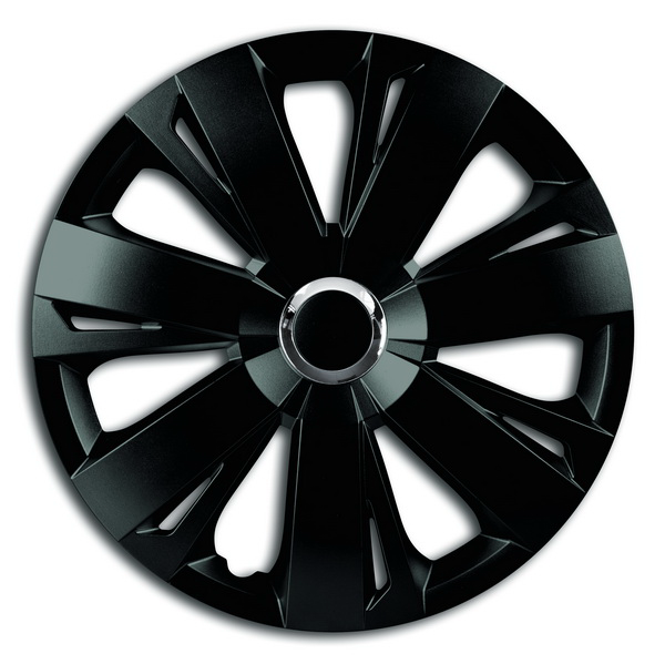 Set Capace Roti 16 Negre cu Inel Cromat Energy, Mega Drive