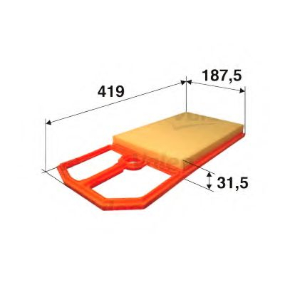 VALEO 585095 Filtru Aer 44RON Compatibil VW/SEAT
