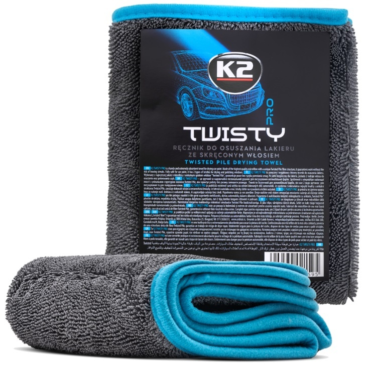 K2 Twisty Pro - Prosop Microfibra Auto 600gsm