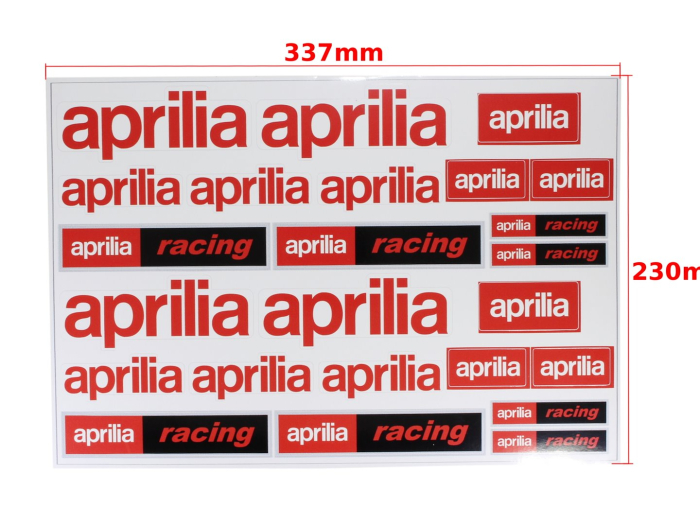 Set autocolante Aprilia, culoare roșu - Roy