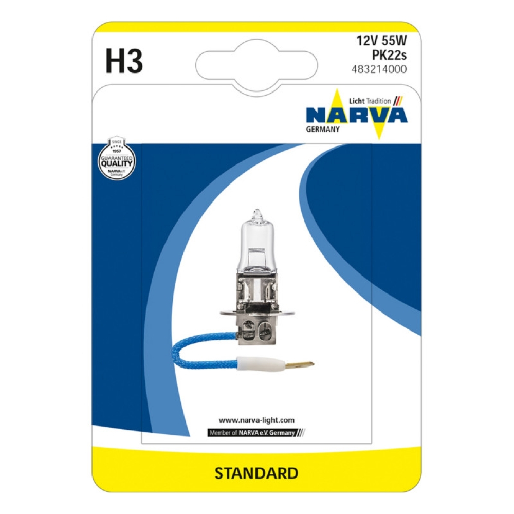 Bec H3 Narva 55W - Viziune Clară