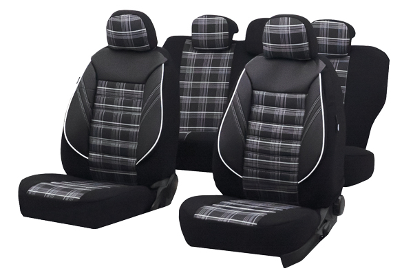 Set Huse Scaun Sport Negru-Gri Umbrella cu Airbag