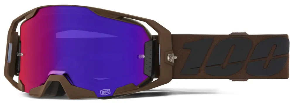Ochelari ATV Cross 100% Armatic Salcedo, lentila oglinda argintie