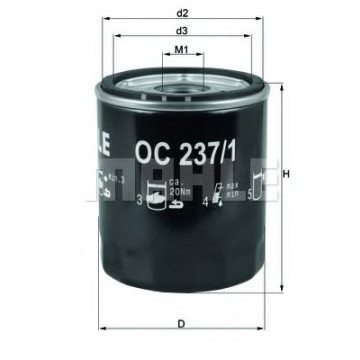 Filtru Ulei MAHLE ORIGINAL OC 237