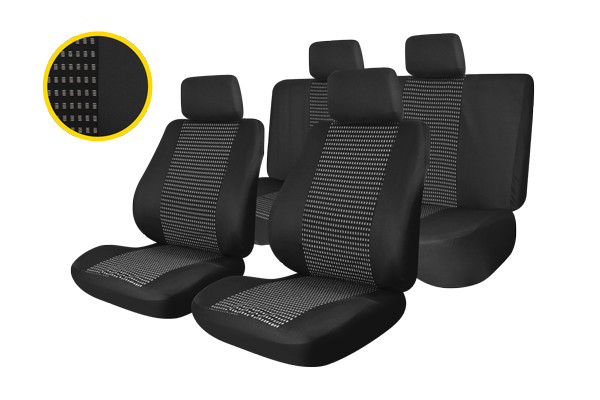 Set huse scaun Traffic negru 003 Profiller, 5 tetiere
