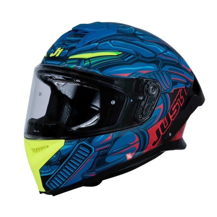Casca moto integrala Just1 J-STR Titan, XXL, albastru rosu negru mat