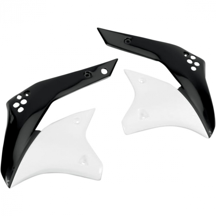 Laterale Radiator Ufo Kawasaki KXF250 Alb/Negru