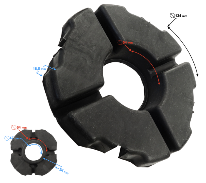Suport disc frana spate Mmx pentru Volcano 50