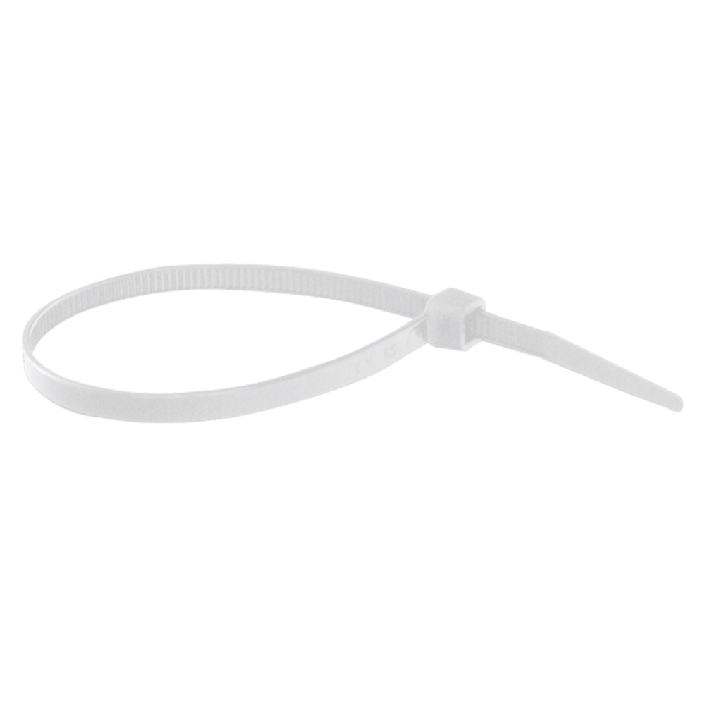 Coliere Nylon Albe Norma 4.8x200mm Rezistente UV, 100 buc