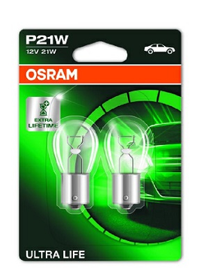Becuri Auto Osram P21W 12V Ultra Life - Durabilitate Extinsă