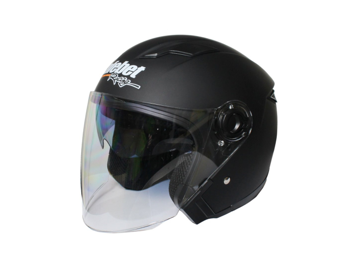 Casca moto semi-integrala Safebet HF-223 cu ochelari, negru M