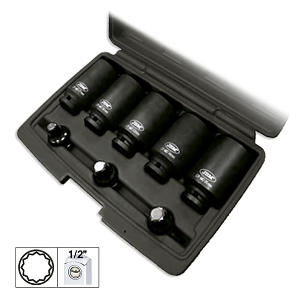 Set 8 Tubulare si Capete XZN 1/2 Impact JBM