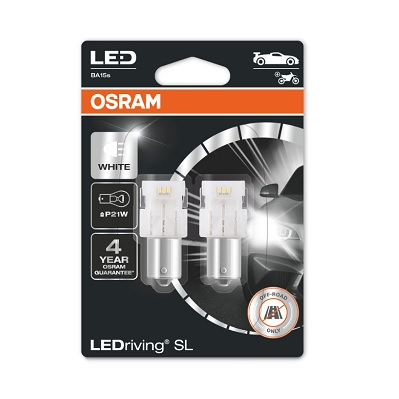 Set 2 Becuri LED Osram P21W, Alb 6000K