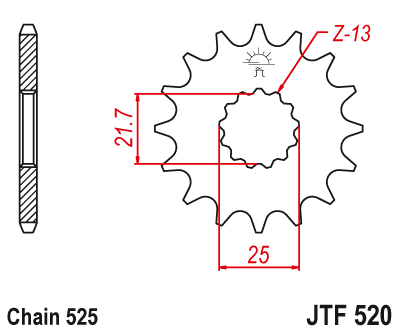 Pinion JT GT 650 14 Dinti JTF520