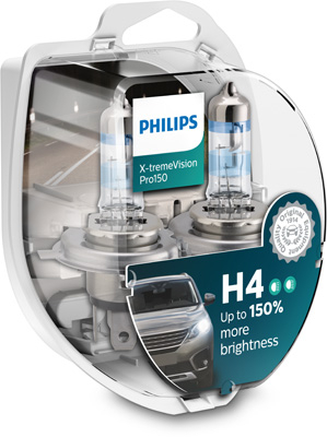 Set Becuri H4 Philips X-TremeVision Pro150