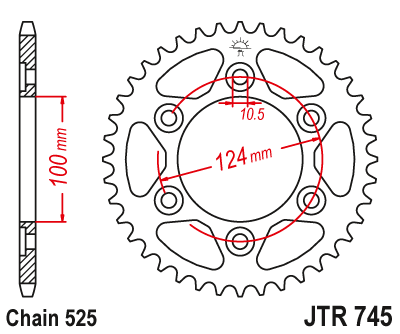 Pinion Spate JT 37D Durabil Ducati 916 Monster