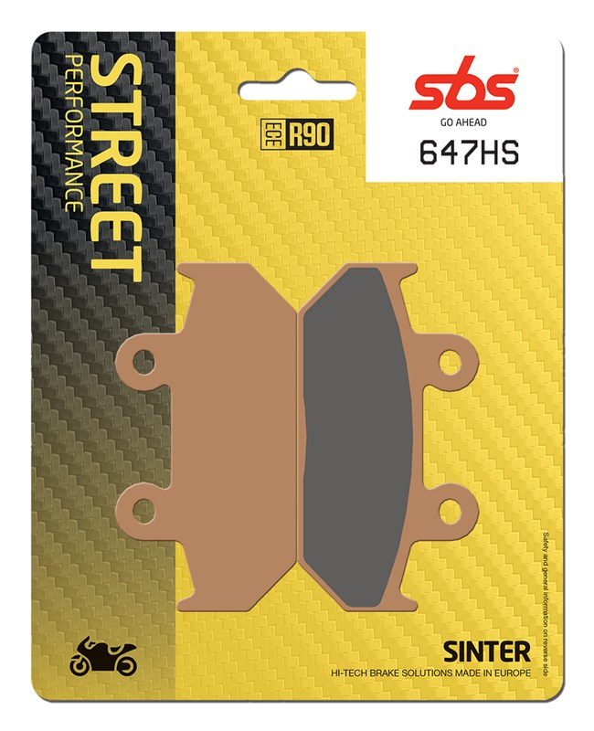 SBS Plăcuțe Frână 647HS Street Sinter - Performanță
