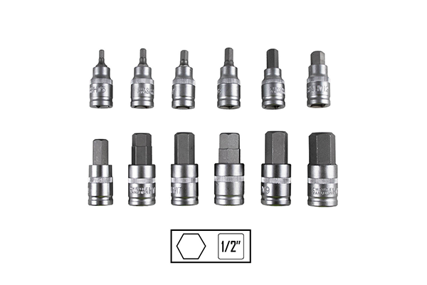 Set 12 Piese Imbusuri Hex 1/2", JBM | Capete 5-22 mm
