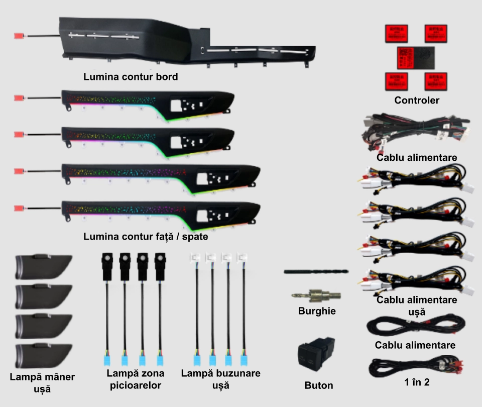 Lumini Hmyc RGB pentru Toyota Highlander 4