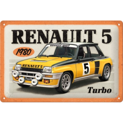 Plăcuță decorativă 20x30 cm Renault R5 Turbo 1980 - Mxenduro