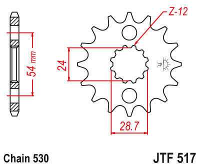 JT Pinion 17Dinti GPZ900R ZZR1100 1200 1400